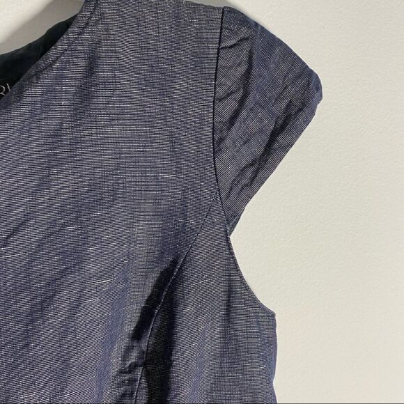 Tahari ASL Women’s Cap Sleeve Mini Denim Dress - Picture 3 of 5